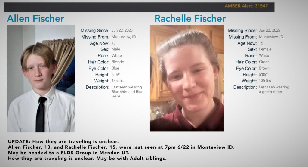 Amber Alert Idaho Teens FLDS